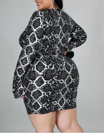 Load image into Gallery viewer, Stacy- snake skin print mini dress
