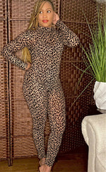 Load image into Gallery viewer, A Catch- leopard print jumpsuit
