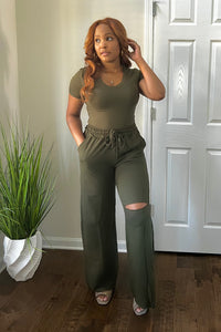 Whole Vibe set-olive