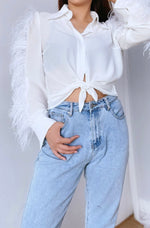 Load image into Gallery viewer, So Fly feather blouse
