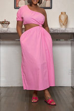 Load image into Gallery viewer, Cassie cut-out dress-pink
