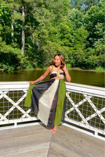 Load image into Gallery viewer, Link Up maxi dress-olive
