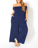 Load image into Gallery viewer, Kimmy-off shoulder jumpsuit
