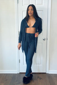 “Cozy Up” 3pc cardigan, bralette and leggings set