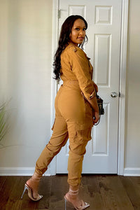 Cargo utility jumpsuit