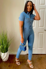 Load image into Gallery viewer, Jessica denim jumpsuit
