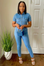 Load image into Gallery viewer, Jessica denim jumpsuit
