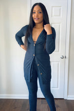 Load image into Gallery viewer, “Cozy Up” 3pc cardigan, bralette and leggings set
