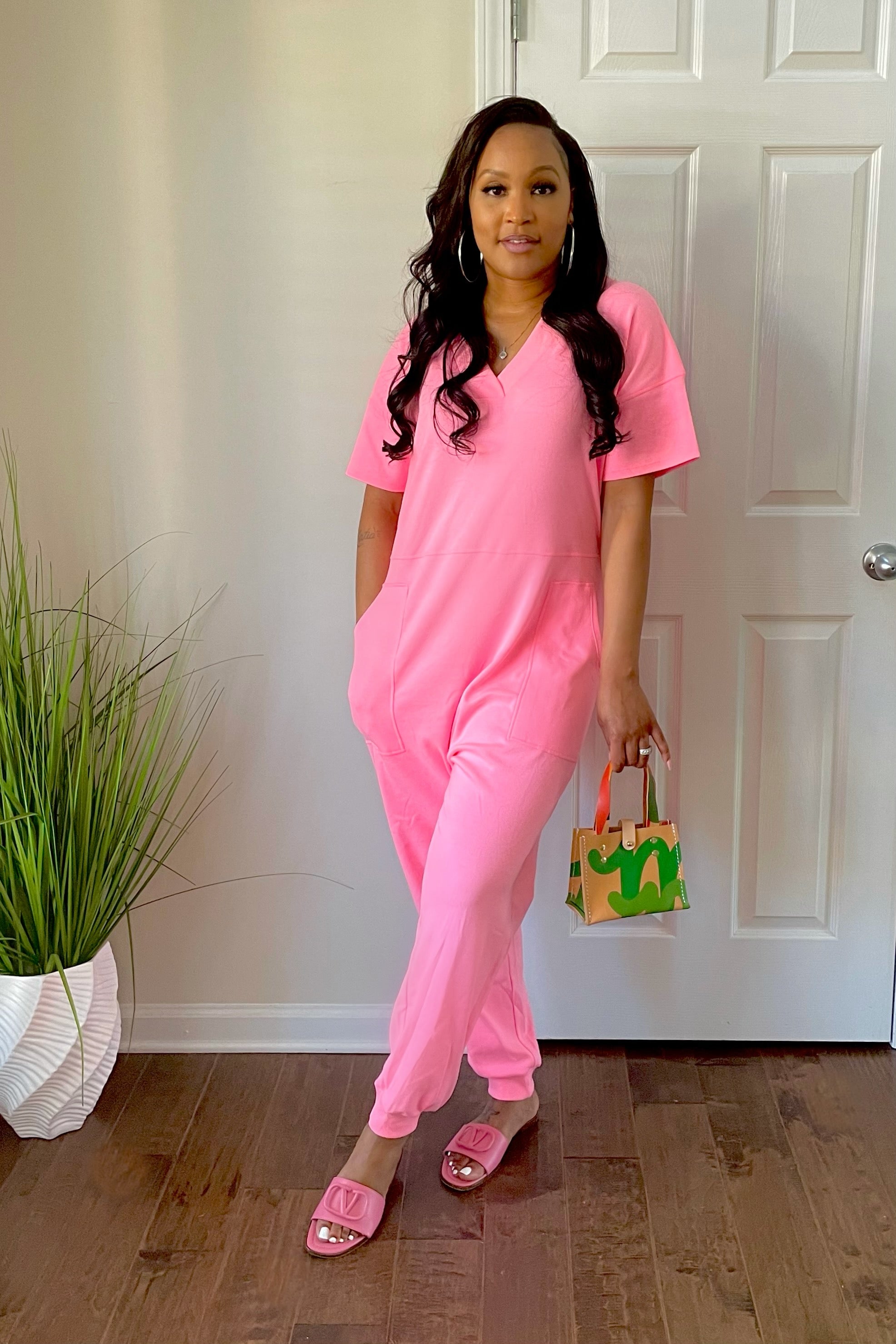 Tommie jumpsuit-bright pink