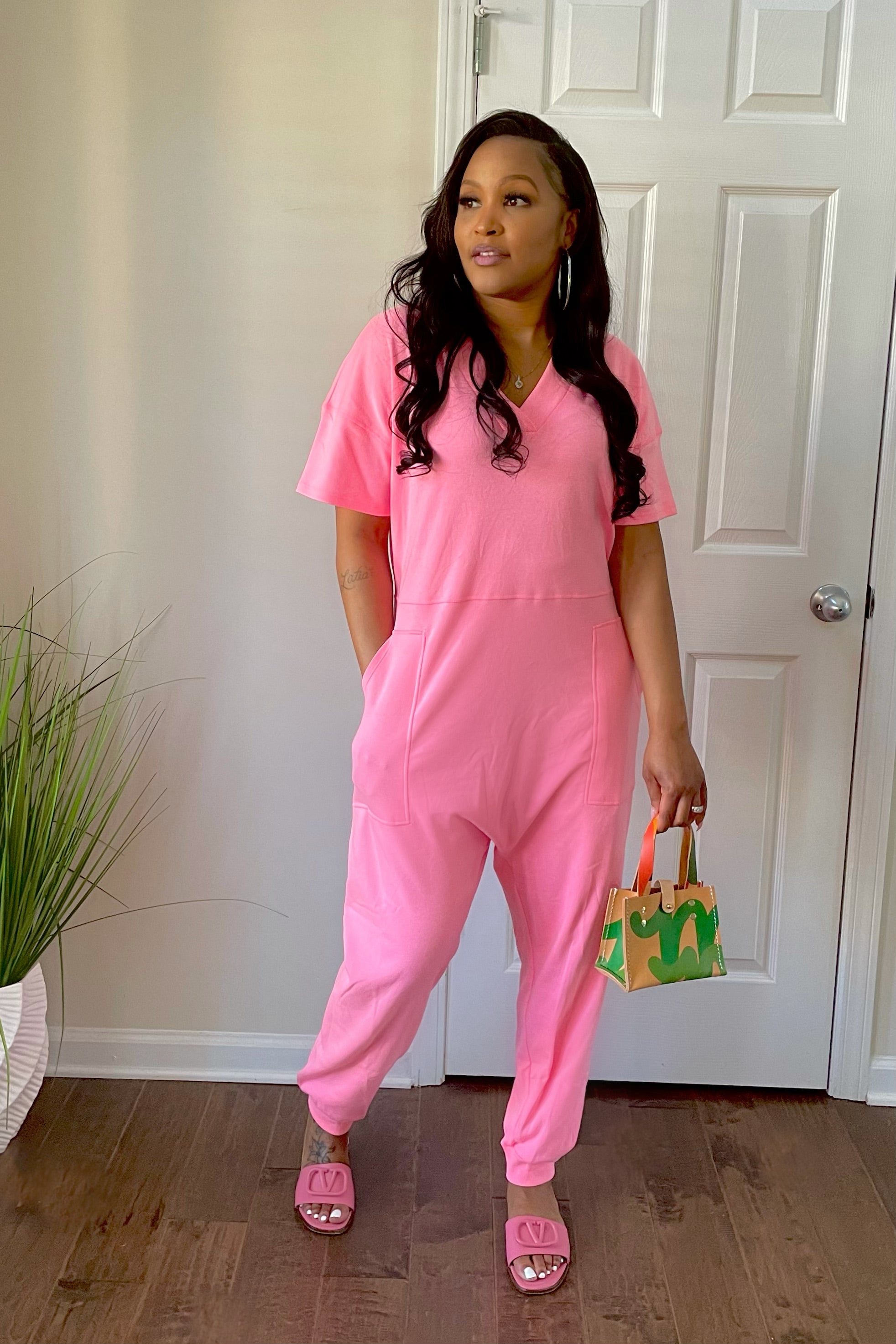 Tommie jumpsuit-bright pink