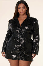 Load image into Gallery viewer, Giselle sequin blazer dress
