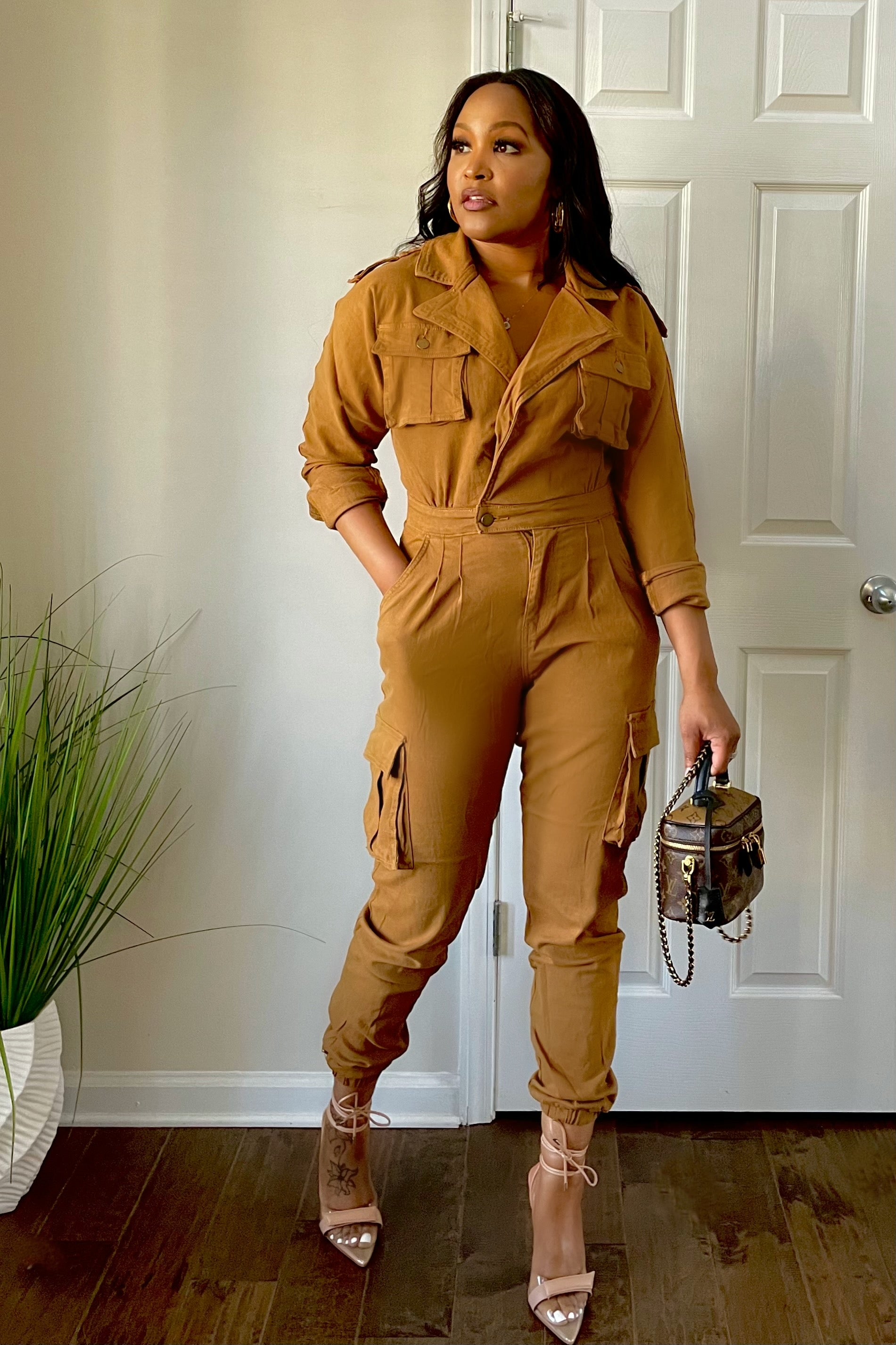 Cargo utility jumpsuit