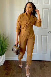 Cargo utility jumpsuit