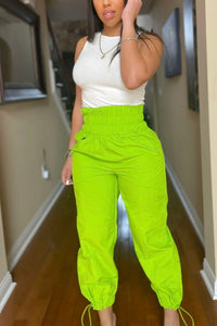 Brooklyn track pants- lime green