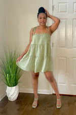 Load image into Gallery viewer, Sage babydoll dress
