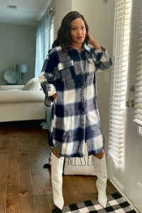 Living in Plaid long shacket