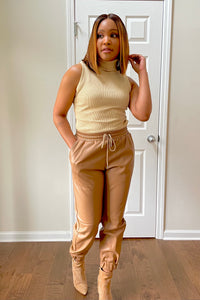 Not So Basic knit top-camel