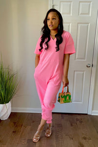 Tommie jumpsuit-bright pink